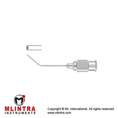Viscoelastic Aspirating Cannula Angled at 10 mm Stainless Steel, Gauge 22